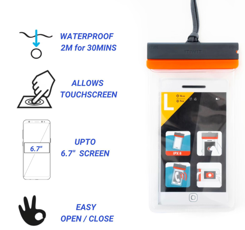 Pocket IPX8 Waterproof Phone Storage Pool Beach Marine Accessories - Assorted - Image 2
