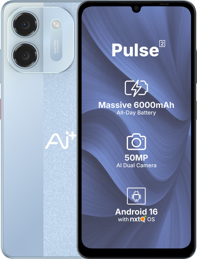 Ai+ Pulse 2 (Blue, 64 GB) (4 GB RAM)