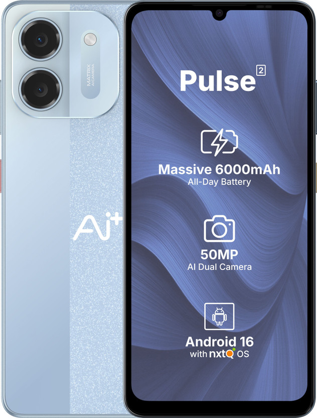 Ai+ Pulse 2 (Blue, 128 GB) (4 GB RAM)
