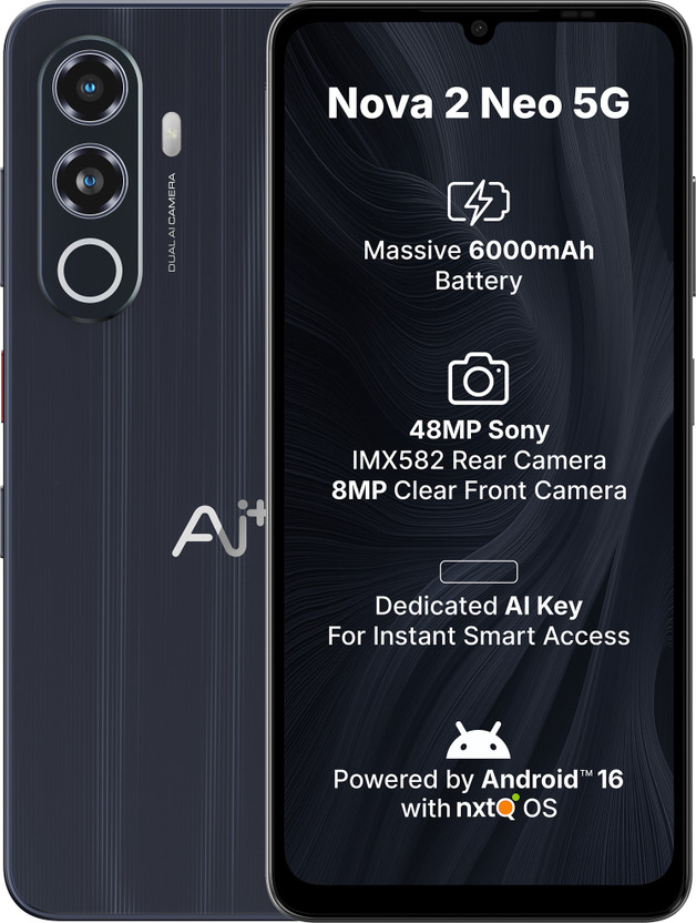 Ai+ Nova 2 Neo 5G (Black, 64 GB) (4 GB RAM)
