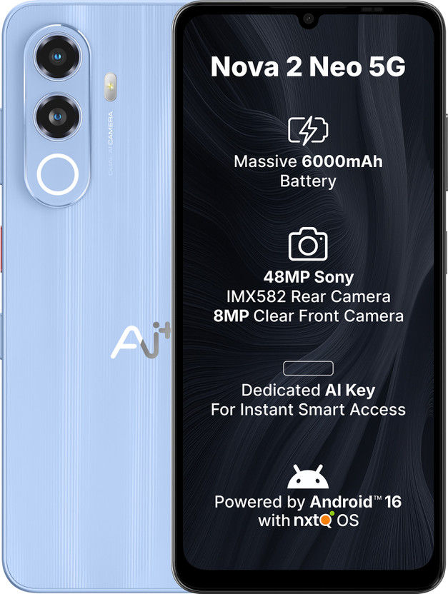 Ai+ Nova 2 Neo 5G (Blue, 128 GB) (6 GB RAM)