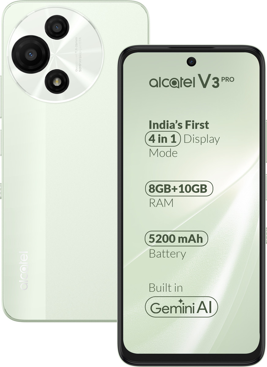 Alcatel V3 Pro 5G (Matcha Green, 256 GB) (8 GB RAM)