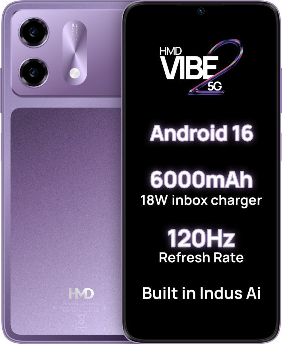 HMD VIBE2 5G (Cosmic Lavender, 128 GB) (6 GB RAM)