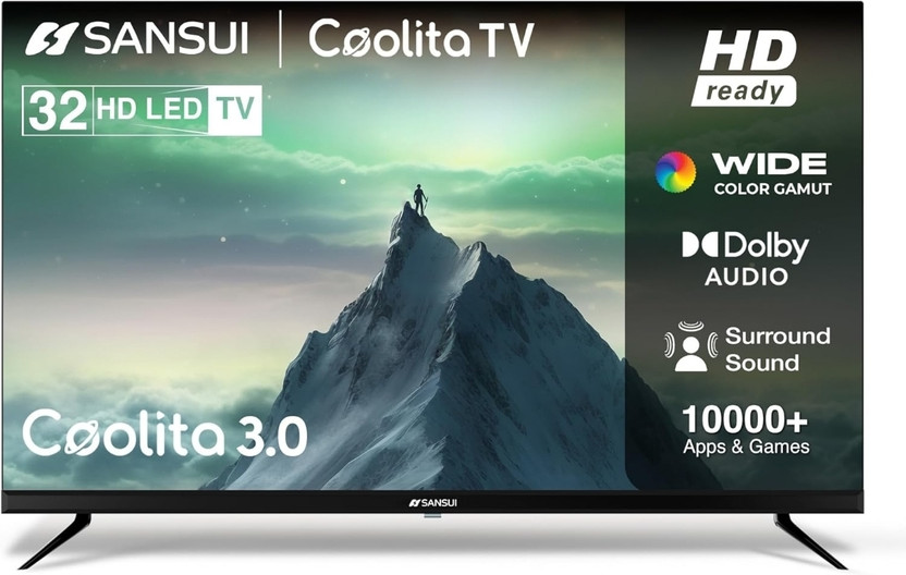 Sansui 80 cm (32 inch) HD Ready LED Smart Coolita TV 2024 Edition